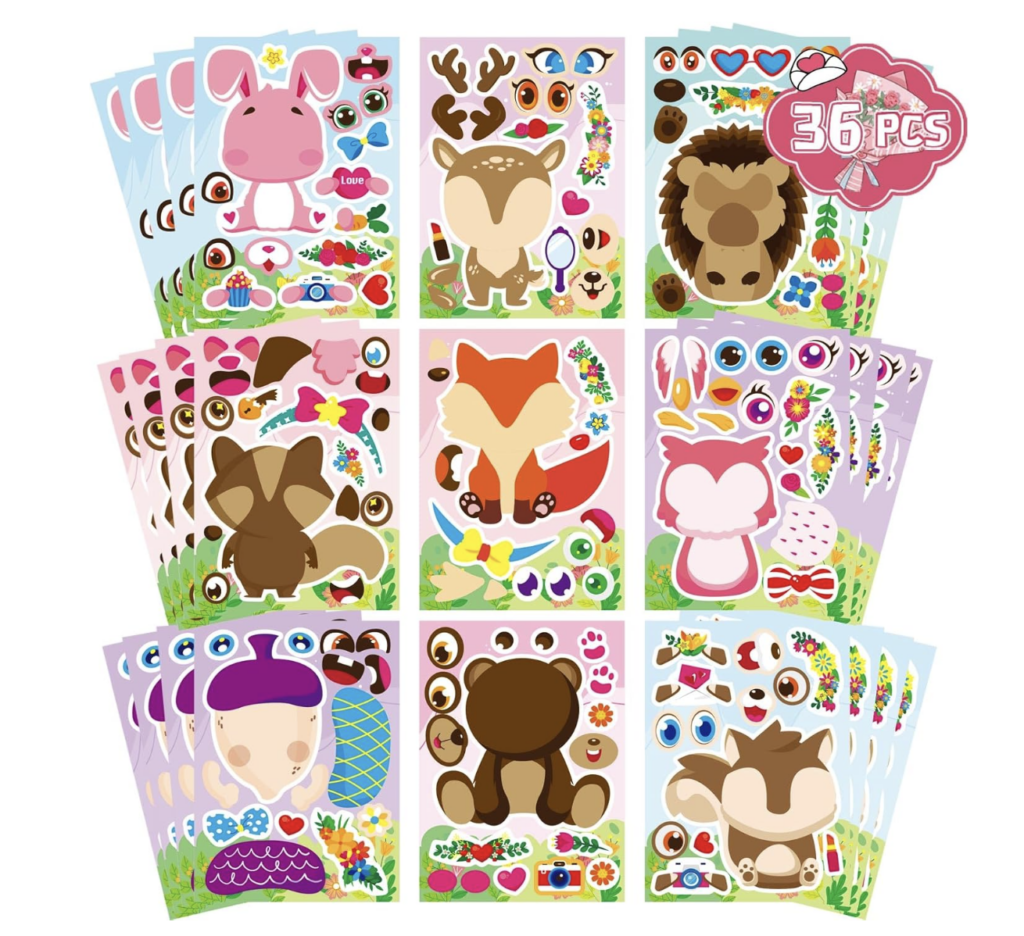 36-pack of DIY Valentine’s Day Stickers!